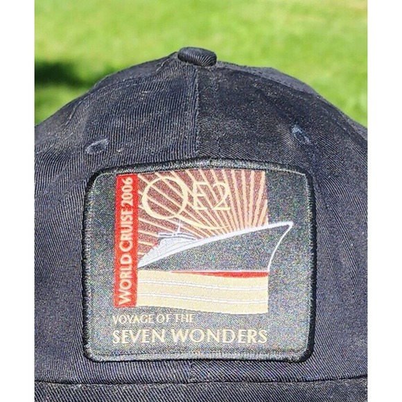 Cunard QE2 Voyage Of The Seven Wonders 2006 Strapback Adjustable Cap Embroidered - Picture 2 of 7